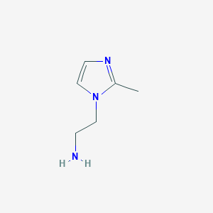 molecular formula C6H11N3 B038338 2-(2-甲基-1H-咪唑-1-基)乙胺 CAS No. 113741-01-8