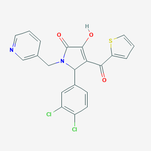 2-(3,4-dichlorophenyl)-4-hydroxy-1-(pyridin-3-ylmethyl)-3-(thiophene-2-carbonyl)-2H-pyrrol-5-one