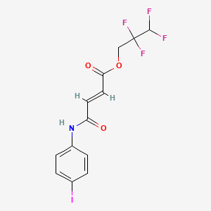 molecular formula C13H10F4INO3 B3833814 2,2,3,3-tetrafluoropropyl 4-[(4-iodophenyl)amino]-4-oxo-2-butenoate 