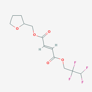 molecular formula C12H14F4O5 B3833821 2,2,3,3-tetrafluoropropyl tetrahydro-2-furanylmethyl 2-butenedioate 
