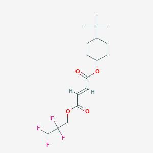 molecular formula C17H24F4O4 B3833829 4-tert-butylcyclohexyl 2,2,3,3-tetrafluoropropyl 2-butenedioate 