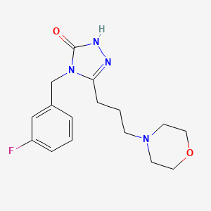 molecular formula C16H21FN4O2 B3833870 4-(3-fluorobenzyl)-5-(3-morpholin-4-ylpropyl)-2,4-dihydro-3H-1,2,4-triazol-3-one 