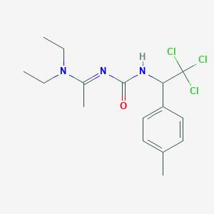 N-[1-(diethylamino)ethylidene]-N'-[2,2,2-trichloro-1-(4-methylphenyl)ethyl]urea