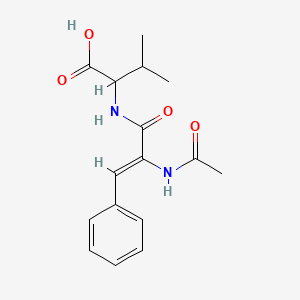 molecular formula C16H20N2O4 B3833888 N-[2-(acetylamino)-3-phenylacryloyl]valine 