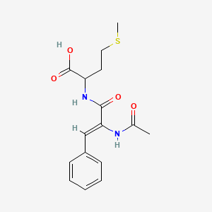 molecular formula C16H20N2O4S B3833899 N-[2-(acetylamino)-3-phenylacryloyl]methionine 