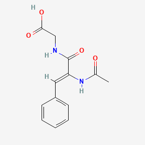 molecular formula C13H14N2O4 B3833917 N-[2-(acetylamino)-3-phenylacryloyl]glycine 