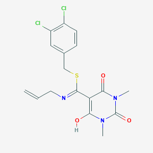 5-{(allylamino)[(3,4-dichlorobenzyl)sulfanyl]methylene}-1,3-dimethyl-2,4,6(1H,3H,5H)-pyrimidinetrione