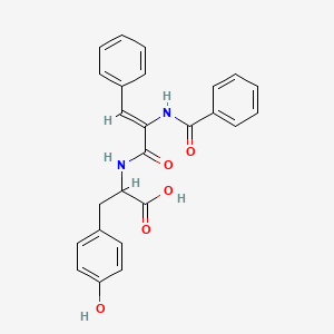 molecular formula C25H22N2O5 B3833931 N-[2-(benzoylamino)-3-phenylacryloyl]tyrosine 
