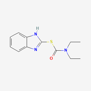 molecular formula C12H15N3OS B3833935 S-1H-benzimidazol-2-yl diethylthiocarbamate 