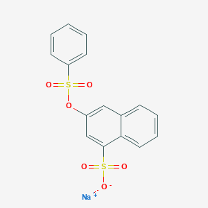 molecular formula C16H11NaO6S2 B3833954 sodium 3-[(phenylsulfonyl)oxy]-1-naphthalenesulfonate 