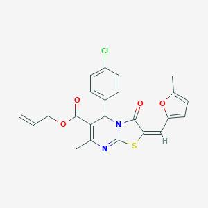 allyl 5-(4-chlorophenyl)-7-methyl-2-[(5-methyl-2-furyl)methylene]-3-oxo-2,3-dihydro-5H-[1,3]thiazolo[3,2-a]pyrimidine-6-carboxylate