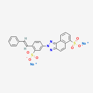 molecular formula C24H15N3Na2O6S2 B3833960 disodium 2-[4-(2-phenylvinyl)-3-sulfonatophenyl]-2H-naphtho[1,2-d][1,2,3]triazole-6-sulfonate 