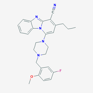 1-[4-(5-Fluoro-2-methoxybenzyl)-1-piperazinyl]-3-propylpyrido[1,2-a]benzimidazole-4-carbonitrile