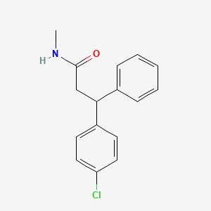 molecular formula C16H16ClNO B3833981 3-(4-chlorophenyl)-N-methyl-3-phenylpropanamide 
