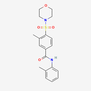 molecular formula C19H22N2O4S B3833999 3-methyl-N-(2-methylphenyl)-4-(4-morpholinylsulfonyl)benzamide 