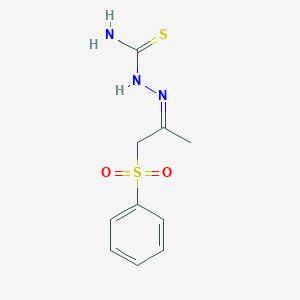 molecular formula C10H13N3O2S2 B3834017 1-(phenylsulfonyl)acetone thiosemicarbazone 