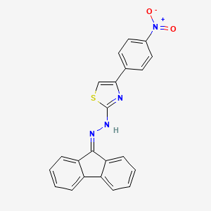 molecular formula C22H14N4O2S B3834057 9H-fluoren-9-one [4-(4-nitrophenyl)-1,3-thiazol-2-yl]hydrazone 