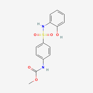 molecular formula C14H14N2O5S B3834070 methyl (4-{[(2-hydroxyphenyl)amino]sulfonyl}phenyl)carbamate 
