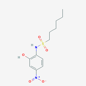 molecular formula C12H18N2O5S B3834076 N-(2-hydroxy-4-nitrophenyl)-1-hexanesulfonamide 