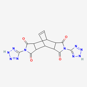 molecular formula C14H10N10O4 B3834084 4,10-di-1H-tetrazol-5-yl-4,10-diazatetracyclo[5.5.2.0~2,6~.0~8,12~]tetradec-13-ene-3,5,9,11-tetrone 