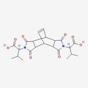 molecular formula C22H26N2O8 B3834085 2,2'-(3,5,9,11-tetraoxo-4,10-diazatetracyclo[5.5.2.0~2,6~.0~8,12~]tetradec-13-ene-4,10-diyl)bis(3-methylbutanoic acid) 