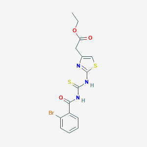 Ethyl 2-(2-(3-(2-bromobenzoyl)thioureido)thiazol-4-yl)acetate