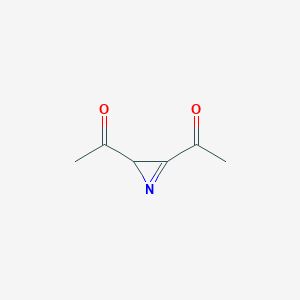 molecular formula C6H7NO2 B038341 1-(3-Acetyl-2H-azirin-2-yl)ethanone CAS No. 116139-22-1
