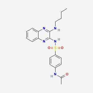 molecular formula C20H23N5O3S B3834101 N-[4-({[3-(butylamino)-2-quinoxalinyl]amino}sulfonyl)phenyl]acetamide 