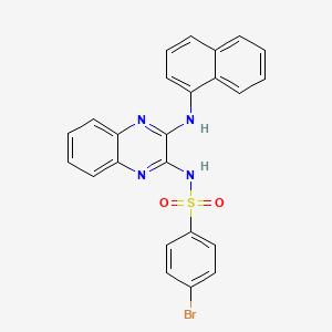 molecular formula C24H17BrN4O2S B3834112 4-bromo-N-[3-(1-naphthylamino)-2-quinoxalinyl]benzenesulfonamide 