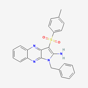 molecular formula C24H20N4O2S B3834114 1-benzyl-3-[(4-methylphenyl)sulfonyl]-1H-pyrrolo[2,3-b]quinoxalin-2-amine 