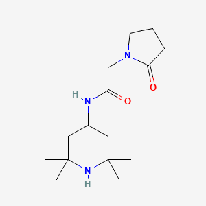 molecular formula C15H27N3O2 B3834125 2-(2-oxo-1-pyrrolidinyl)-N-(2,2,6,6-tetramethyl-4-piperidinyl)acetamide 