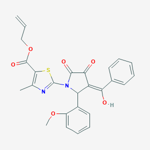 allyl 2-[3-benzoyl-4-hydroxy-2-(2-methoxyphenyl)-5-oxo-2,5-dihydro-1H-pyrrol-1-yl]-4-methyl-1,3-thiazole-5-carboxylate