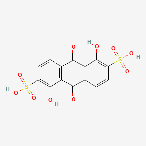 molecular formula C14H8O10S2 B3834133 1,5-dihydroxy-9,10-dioxo-9,10-dihydro-2,6-anthracenedisulfonic acid CAS No. 6937-76-4