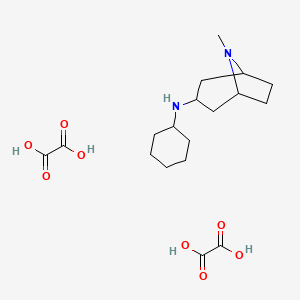 molecular formula C18H30N2O8 B3834135 N-cyclohexyl-8-methyl-8-azabicyclo[3.2.1]octan-3-amine diethanedioate 