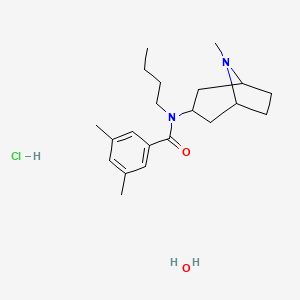 molecular formula C21H35ClN2O2 B3834142 N-butyl-3,5-dimethyl-N-(8-methyl-8-azabicyclo[3.2.1]oct-3-yl)benzamide hydrochloride hydrate 