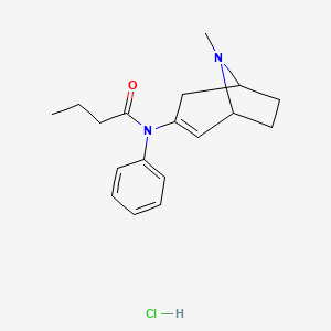 molecular formula C18H25ClN2O B3834144 N-(8-methyl-8-azabicyclo[3.2.1]oct-2-en-3-yl)-N-phenylbutanamide hydrochloride 