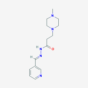 molecular formula C14H21N5O B3834160 3-(4-methyl-1-piperazinyl)-N'-(3-pyridinylmethylene)propanohydrazide 