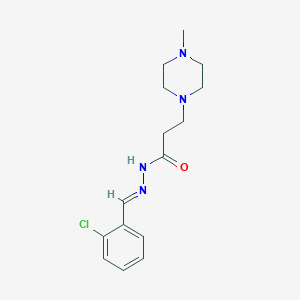 molecular formula C15H21ClN4O B3834165 N'-(2-chlorobenzylidene)-3-(4-methyl-1-piperazinyl)propanohydrazide 