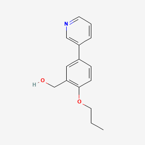 molecular formula C15H17NO2 B3834172 [2-propoxy-5-(3-pyridinyl)phenyl]methanol 