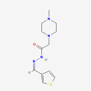 molecular formula C12H18N4OS B3834187 2-(4-methyl-1-piperazinyl)-N'-(3-thienylmethylene)acetohydrazide 