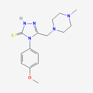 molecular formula C15H21N5OS B3834218 4-(4-methoxyphenyl)-5-[(4-methyl-1-piperazinyl)methyl]-2,4-dihydro-3H-1,2,4-triazole-3-thione 