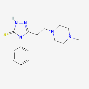 molecular formula C15H21N5S B3834223 5-[2-(4-methyl-1-piperazinyl)ethyl]-4-phenyl-2,4-dihydro-3H-1,2,4-triazole-3-thione 