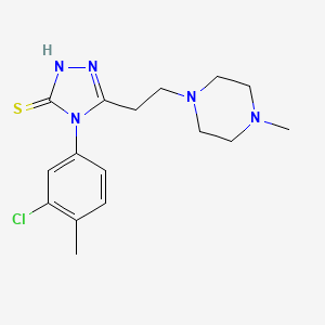 molecular formula C16H22ClN5S B3834231 4-(3-chloro-4-methylphenyl)-5-[2-(4-methyl-1-piperazinyl)ethyl]-2,4-dihydro-3H-1,2,4-triazole-3-thione 