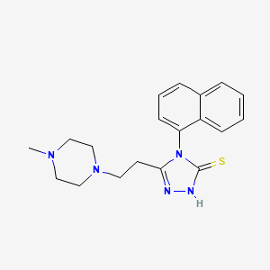 molecular formula C19H23N5S B3834250 5-[2-(4-methyl-1-piperazinyl)ethyl]-4-(1-naphthyl)-2,4-dihydro-3H-1,2,4-triazole-3-thione 