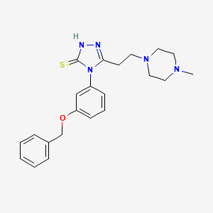 molecular formula C22H27N5OS B3834252 4-[3-(benzyloxy)phenyl]-5-[2-(4-methyl-1-piperazinyl)ethyl]-2,4-dihydro-3H-1,2,4-triazole-3-thione 