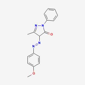 molecular formula C17H16N4O2 B3834263 4-[(4-methoxyphenyl)diazenyl]-5-methyl-2-phenyl-2,4-dihydro-3H-pyrazol-3-one 