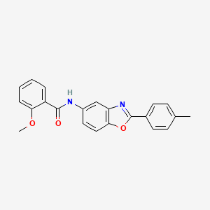 molecular formula C22H18N2O3 B3834271 2-methoxy-N-[2-(4-methylphenyl)-1,3-benzoxazol-5-yl]benzamide 