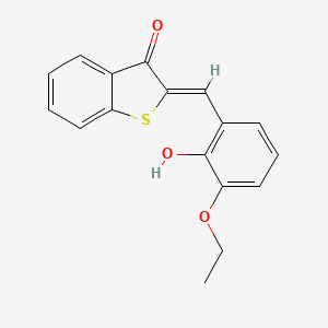 molecular formula C17H14O3S B3834274 2-(3-ethoxy-2-hydroxybenzylidene)-1-benzothiophen-3(2H)-one 