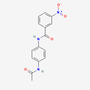 molecular formula C15H13N3O4 B3834281 N-[4-(acetylamino)phenyl]-3-nitrobenzamide 