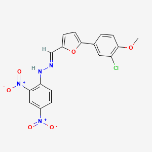 molecular formula C18H13ClN4O6 B3834292 5-(3-chloro-4-methoxyphenyl)-2-furaldehyde (2,4-dinitrophenyl)hydrazone 